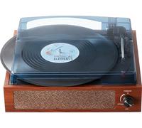 Tourne-disque SucceBuy, tourne-disque entraîné par courroie avec 3 vitesses, haut-parleurs stéréo intégrés de 5 W et cartouche de lecture magnétique. Supporte 33/45/78 tr/min
