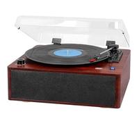 Tourne-disque - TREVI - TT 1030 BT - Bois élégant - Entrée/sortie audio sans fil - 33/45/78 tours