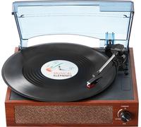 Tourne-disque VEVOR, 3 vitesses,Tourne-disque avec haut-parleurs stéréo intégrés de 10 W, tête de lecture magnétique, 33/45/78 tr/min, Bluetooth, sortie RCA Aux-In, pour disques vinyles 18/25/30cm