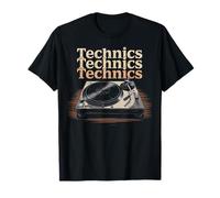 Tourne-disque vintage Old School DJ Musique T-Shirt