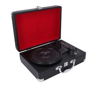 Tourne-Disque Vintage, Valise Bluetooth 5.0 à 3 Vitesses, Tourne-Disque Portable avec Prise Casque AUX, écran D'affichage LED, pour Débutants et Amateurs de Vintage