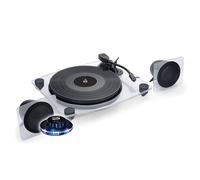 Tourne-disque Vinyle 33/45 avec enceintes sans fil BigBen TD115CSPS, Bluetooth, Encodage du vinyle sur PC via USB, Ovni LED