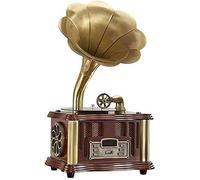 Tourne-disque vinyle avec haut-parleur intégré Bluetooth Aux-in/USB/FM pour les amateurs de musique