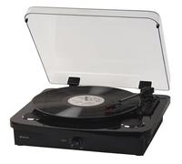 Tourne-Disque Vinyle Bluetooth Noir - DENVER VPL-230B - Platine avec Enceinte intégrée - 3 Vitesses 33/45/78 Tours - USB Enregistrement - Design rétro élégant
