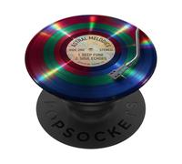 Tourne-Disque Vinyle collectionneur de vinyles rétro PopSockets PopGrip Adhésif