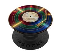Tourne-Disque Vinyle collectionneur de vinyles rétro PopSockets PopGrip Adhésif