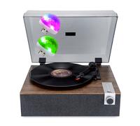 Tourne-disque Vinyle EA-PL200-WOOD Haut-parleurs intégrés 40W PMPO - 33, 45 et 78 tours - Bluetooth, 2 Mini Lumières LED
