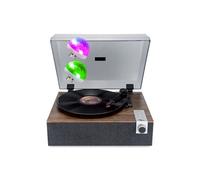 Tourne-disque Vinyle EA-PL200-WOOD Haut-parleurs intégrés 40W PMPO - 33, 45 et 78 tours - Bluetooth, 2 Mini Lumières LED