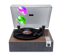 Tourne-Disque Vinyle EA-PL200-WOOD Haut-parleurs intégrés 40W PMPO - 33, 45 et 78 Tours - Bluetooth, 2 Mini Lumières LED