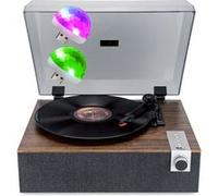 Tourne-disque Vinyle EA-PL200-WOOD Haut-parleurs intégrés 40W PMPO - 33, 45 et 78 tours - Bluetooth, 2 Mini Lumières LED