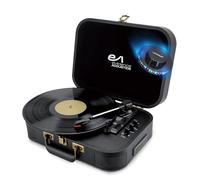 Tourne-Disque Vinyle Evidence Acoustics EA-PL100-BK - Haut-parleurs 20 Watts PMPO - 33 45 78 Tours - Bluetooth, USB, Lumière LED