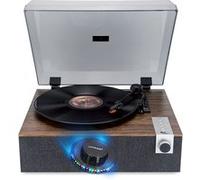 Tourne-Disque Vinyle Evidence Acoustics EA-PL200-WOOD Haut-parleurs intégrés 40W PMPO - 33, 45 et 78 Tours - Bluetooth, OVNI LED
