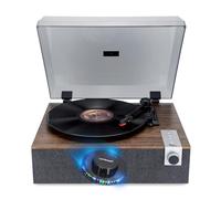 Tourne-Disque Vinyle Evidence Acoustics EA-PL200-WOOD Haut-parleurs intégrés 40W PMPO - 33, 45 et 78 Tours - Bluetooth, OVNI LED
