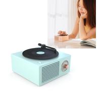 Tourne-disque vinyle rétro avec 3 modes de rotation, longue durée de vie de la batterie pour une lecture continue, idéal pour le divertissement à domicile et la décoration
