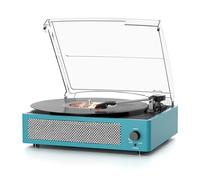 Tourne-Disque Vinyle Sans Fil Bluetooth Avec Haut-Parleurs Pour Disques Vinyles Platine Vinyle Vintage À Entraînement Par Courroie Support 3 Vitesses, Casque, Ligne Rca, Entrée Auxiliaire Pour Lecteur