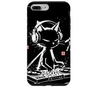 Tourne-Disque Vinyle Vintage calligraphique DJ Cat Art Japonais Coque pour iPhone 7 Plus/8 Plus