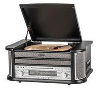 Tourne Disques Multifonctions Bluetooth / CD / K7 / AM / FM Modèle Cambridge Avizar Noir Noir