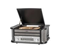 Tourne Disques Multifonctions Bluetooth / CD / K7 / AM / FM Modèle Cambridge Noir