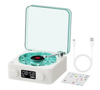 Tourne-disques - Tourne-disque intelligent The Waves - Tables tournantes élégantes pour disques | Tourne-disque portable vintage, haut-parleur portable Bluetoth pour la maison