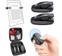 Tourne-page à 2 clips pour télécommande Kindle, bouton de lecture Ring | Tourne-page sans fil pour Kindle Paperwhite/Oasis/Scribe/Kobo, compatible avec iPad/iPhone/tablette pour la lecture