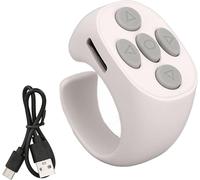 Tourne-Page de Télécommande Bluetooth pour Livre électronique, Contrôleur de de Bague de Défilement sans Fil Intelligent Rechargeable, Compatible avec iOS/Android