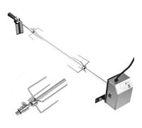 Tournebroche BBQ MVPOWER en Acier Inoxydable - Automatique Rotatif 107cm - 4W 220-240V 50Hz