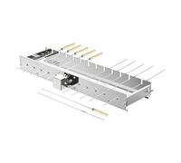 Tournebroche Électrique Support BBQ Réglable En Largeur Avec Brochettes
