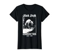 Tournée Européenne de la Mort Noire Histoire Médiévale Goth T-Shirt Graphique avec Valeur