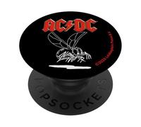 Tournée Mondiale d'AC/DC Fly on The Wall 1985, White Lineart PopSockets PopGrip Adhésif
