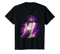 Tournée Mondiale de Michael Jackson Bad 1988, Purple Flare T-Shirt, Enfant, Noir, 8 Ans
