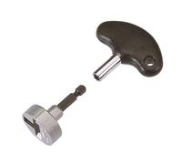 Tournepiton - WOLFCRAFT - Crochet + Porte-Embout - Métal - Plastique - Vendu à l'unité