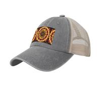 Tourner la flamme. C'est un chapeau en maille denim délavé, qui est simple, pas facile à déformer, résistant au soleil et au vent, adapté pour le sport, les voyages et la photographie, gris, taille