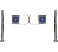 Tourner la porte de sécurité, Portail battant en acier inoxydable à fermeture automatique par ressort, couleur argent, plusieurs tailles disponibles(110x100cm)