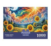 Tournesol 1000 Piece Jigsaw Puzzle for Adults Educhational Games Stress Relief Puzzle Cultivate The Spirit of Teamwork for The Whole for Women, Gifts for Men 70x50cm/1000pcs