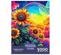 Tournesol 1000 Pièces Puzzle Cadeaux pour Femmes, Cadeaux pour Hommes Beautiful Flower Puzzles pour Adultes Jeu Éducatif Jouets Défi pour Adultes Et Enfants 38x26cm/1000pcs