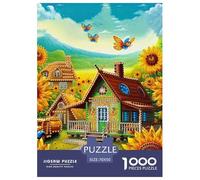 Tournesol 1000 Pièces Puzzle pour Adultes Jeux Éduchatifs Puzzle Anti-Stress Entraîner La Mémoire du Cerveau pour Hommes, Femmes, Seniors 70x50cm/1000pcs