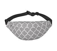 Tournesol adapté pour le sport, la course, les voyages, les sacs de plein air, sac banane unisexe pour homme et femme, Quatrefoil gris., Taille unique, Sac à dos de