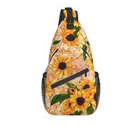 Tournesol Aquarelle Feuille Orange Sac bandoulière, Sac à bandoulière décontracté pour Homme et Femme