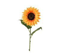 Tournesol artificiel avec tige - 12 x 68 cm - Fleurs artificielles - Décoration florale pour décoration florale - Arrangement floral - Décoration de table - Fleur de tige - Jaune marron vert