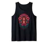 Tournesol Boho Garden Goddess Hippie Floral Mandala Moon Art Débardeur