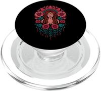Tournesol Boho Garden Goddess Hippie Floral Mandala Moon Art PopSockets PopGrip pour MagSafe