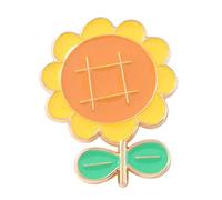 Tournesol broche sac sac broche pull col soie écharpe boucle métal Badge tournesol Corsage vêtements bijoux automne feuille (Mint Green, One Size)