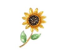 Tournesol Corsage Mariage Broche Broche Vêtements Vêtements Clip pour Dames Cadeaux d'anniversaire Jaune Couleur: Jaune, Taille: 5.3x3cm Portable et utile