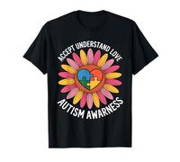 Tournesol de Sensibilisation à l'Autisme accepte Comprendre l'amour T-Shirt