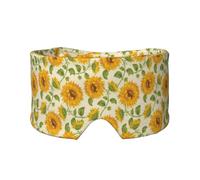 Tournesol dessiné,Masque pour les yeux bloquant la lumière Cache-yeux et cache-oreilles pour le sommeil