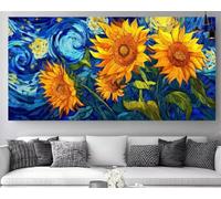 Tournesol Diamond Painting Le Paysage Diamond Painting Adulte Grand Format 100x300cm, 2025 New DIY Peinture Diamant 5D Cristal Strass Point de Croix Canvas Broderie Gem Art,Décoration Cadeau Z-P177