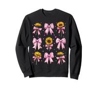 Tournesol Fleur Fille Coquette Nœud Rose Hippie Boho Mom Sweatshirt