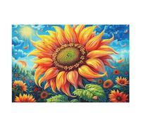 Tournesol géant 1000 Pièces Puzzle Expert Confirmé en Carton Anti-Déchirure Très Difficile Haute Difficulté Motif Complexe Idée Cadeau Anniversaire Premium 1000 PCS/75x50cm
