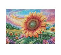 Tournesol géant 300 Pieces Casse-tête Amateur d'art en Carton Haute Qualité Difficile Niveau Expert Décoration Murale Cadeau Fête des Mères Haute Qualité 300 PCS/40x28cm