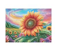 Tournesol géant 500 Pièces Puzzle pour Ado en Carton Anti-Déchirure Facile Débutant Jeu De Société Soirée Entre Amis Cadeau Anniversaire Petit Prix 500 PCS/52×38cm